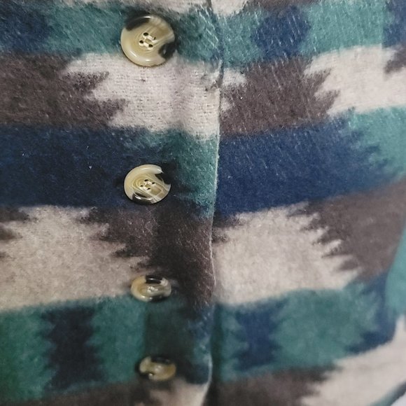 Atlast& Co. Winter mini skirt USED, beautiful colors, front opening, warm - Picture 4 of 4